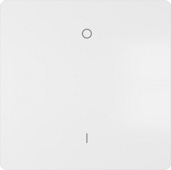 Tecla bipolar I/O color blanco mate