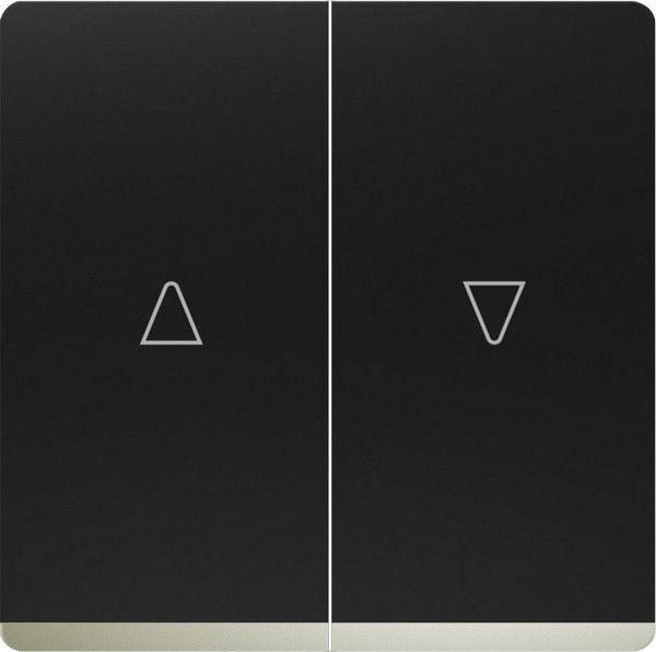Tecla doble persiana cromo color negro mate