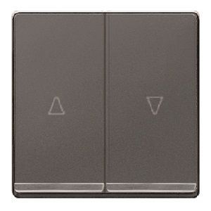 Tecla doble persiana cromo carbono