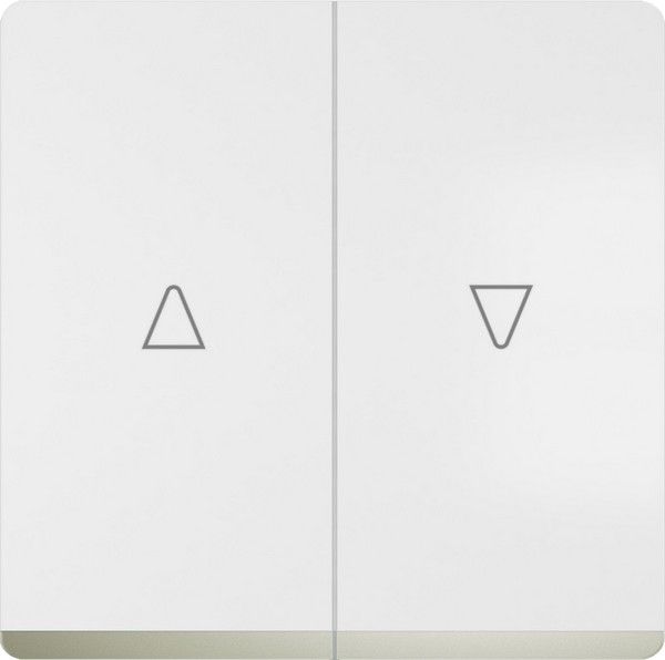 Tecla doble persiana cromo color blanco mate