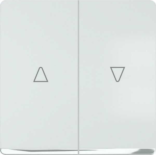 Tecla doble persiana cromo blanco polar