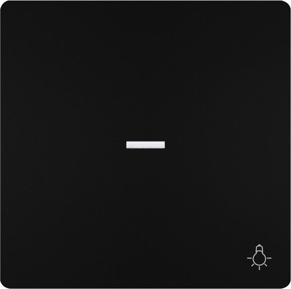 Tecla simple simbolo luz difusor color negro mate
