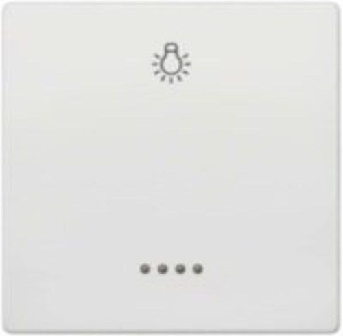 Tecla difusor simbolo luz platino metalizado