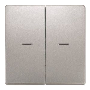 Tecla doble difusores. color platino