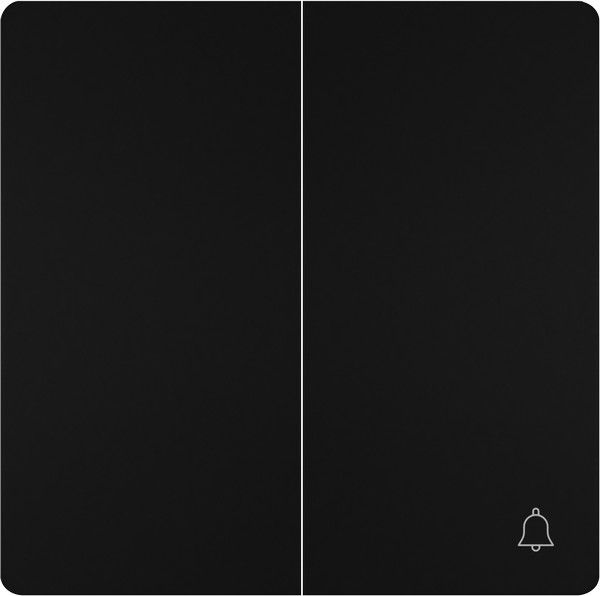 Tecla doble simbolo timbre color negro mate