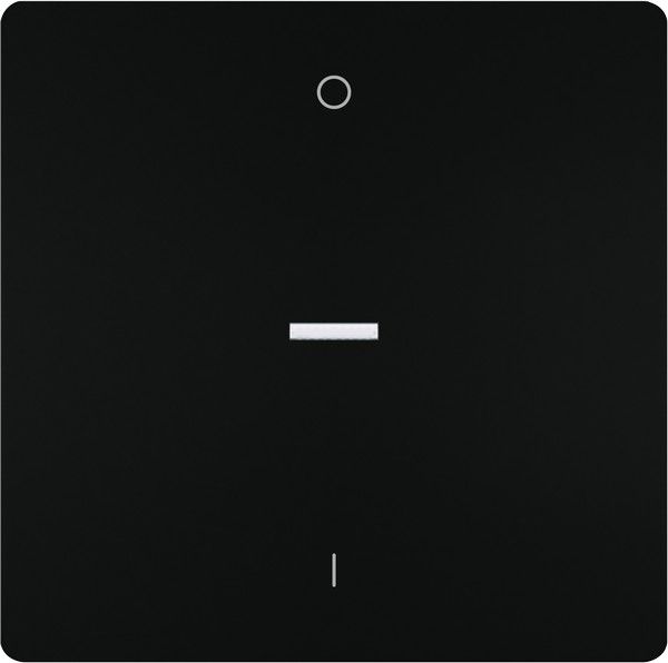 Tecla bipolar I/O. difusor color negro mate