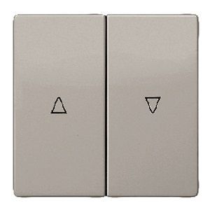 Tecla doble persiana color platino
