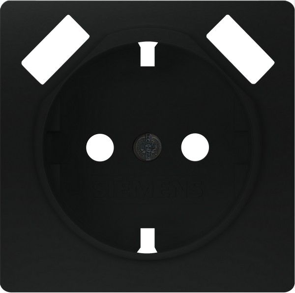 Tapa schuko + usb color negro mate