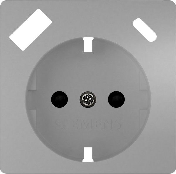 Tapa schuko usb ac. aluminio metal