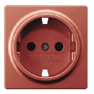 Tapa schuko protección seguridad color rojo