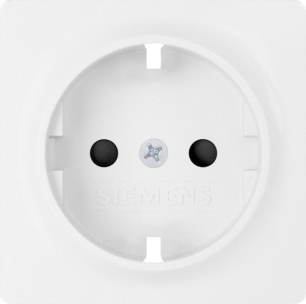 Tapa schuko protección seguridad color blanco mate