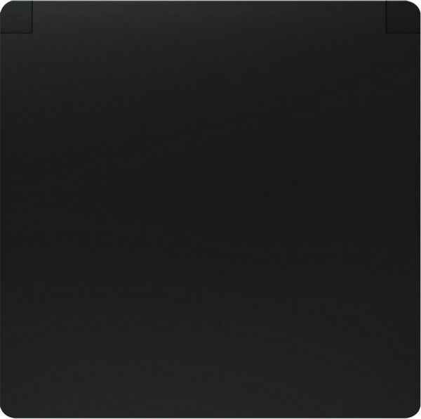 Tapa abatible schuko protección seguridad color negro mate