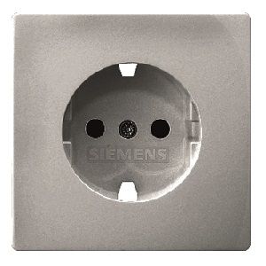 Tapa base enchufe seguridad platino metalizado