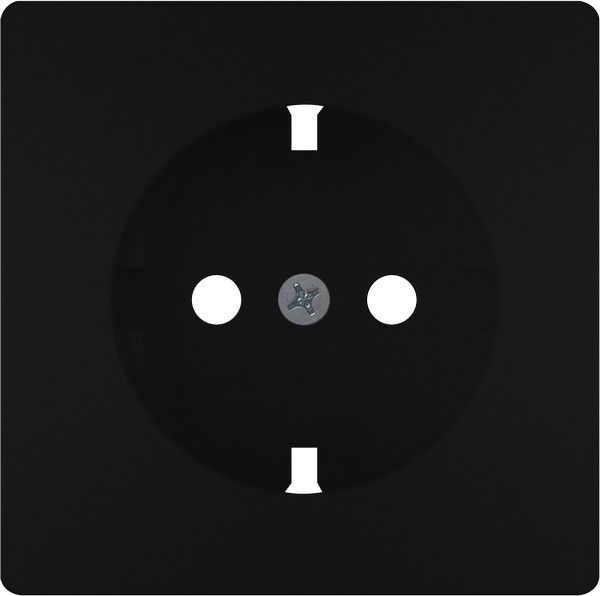 Tapa base enchufe seguridad color negro mate