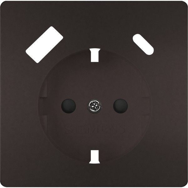 Tapa base enchufe seguridad 2 usb ac. chocolate