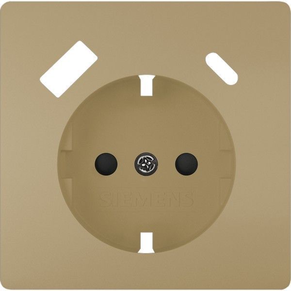 Tapa base enchufe seguridad 2 usb ac dorado malta