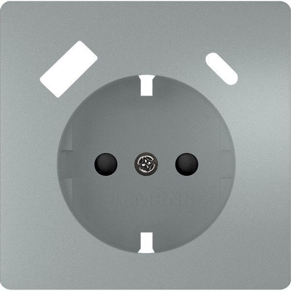 Tapa base enchufe seguridad 2 usb. platino metalizado