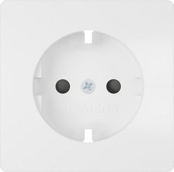 Tapa schuko protección de seguridad color blanco mate
