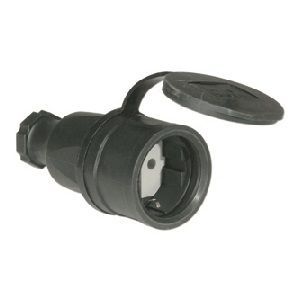 Base de goma 2p + t lateral 16A 250V segur