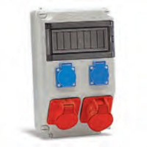 Caja t con bases(2 2p + t 16A 1 4p + t 16A y 1