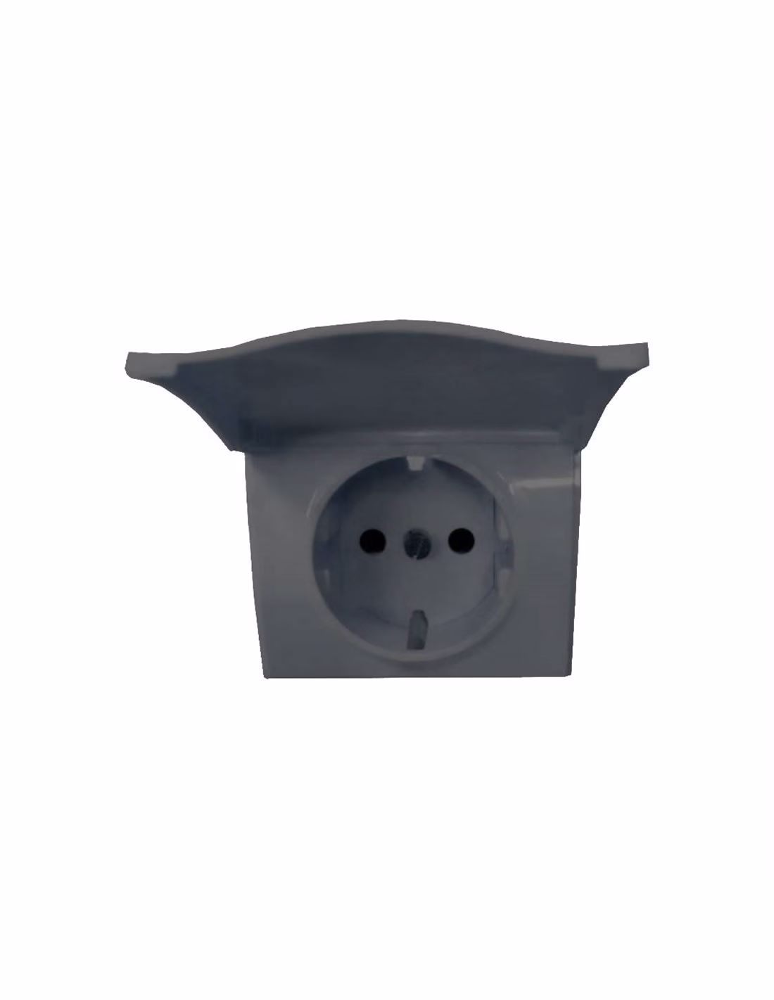Tapa articulada base enchufe seguridad negro color antracita