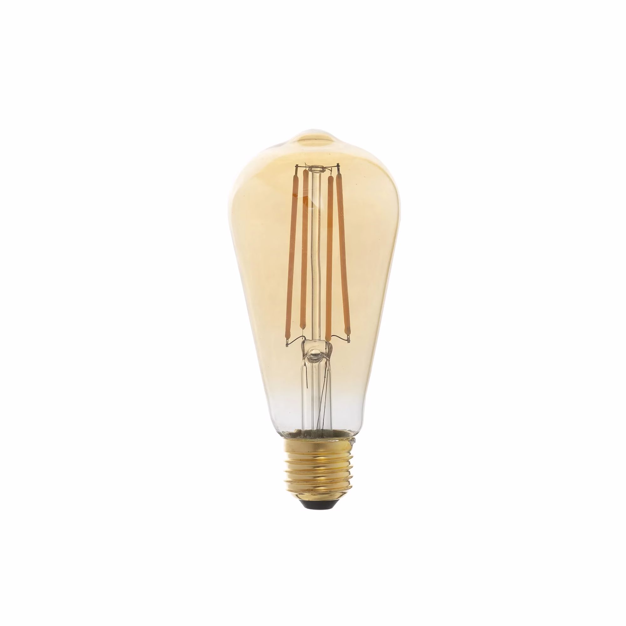 Bombilla E27 4W 2200K pebetero filamento led ámbar