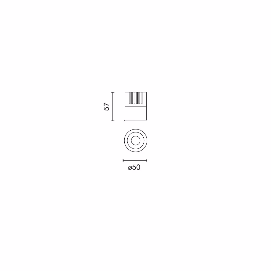 Módulo Faro 7-10W 2700K 36° medidas