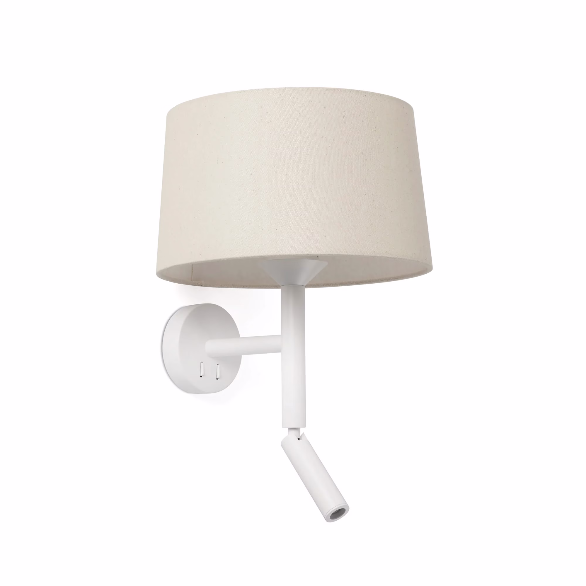 WINDSOR Aplique con lector blanca/lino