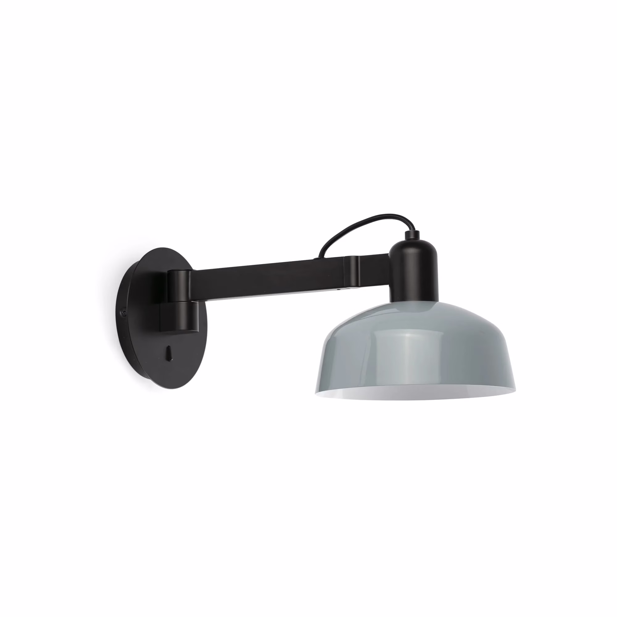 TATAWIN Aplique metal brazo de pared azul grisáceo