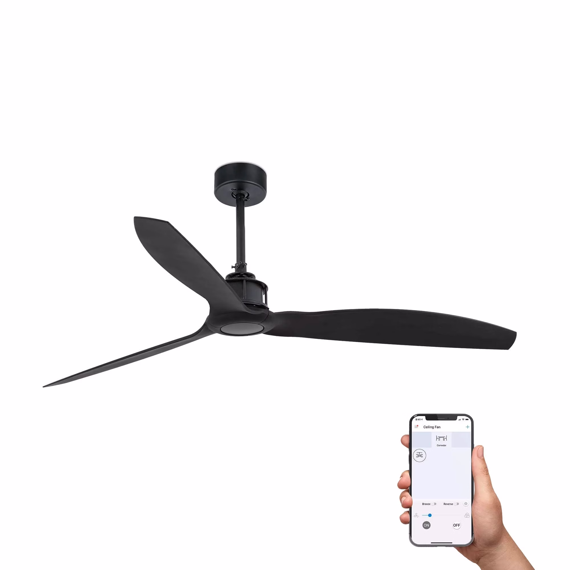 JUST FAN M Ventilador negro mate TUYA