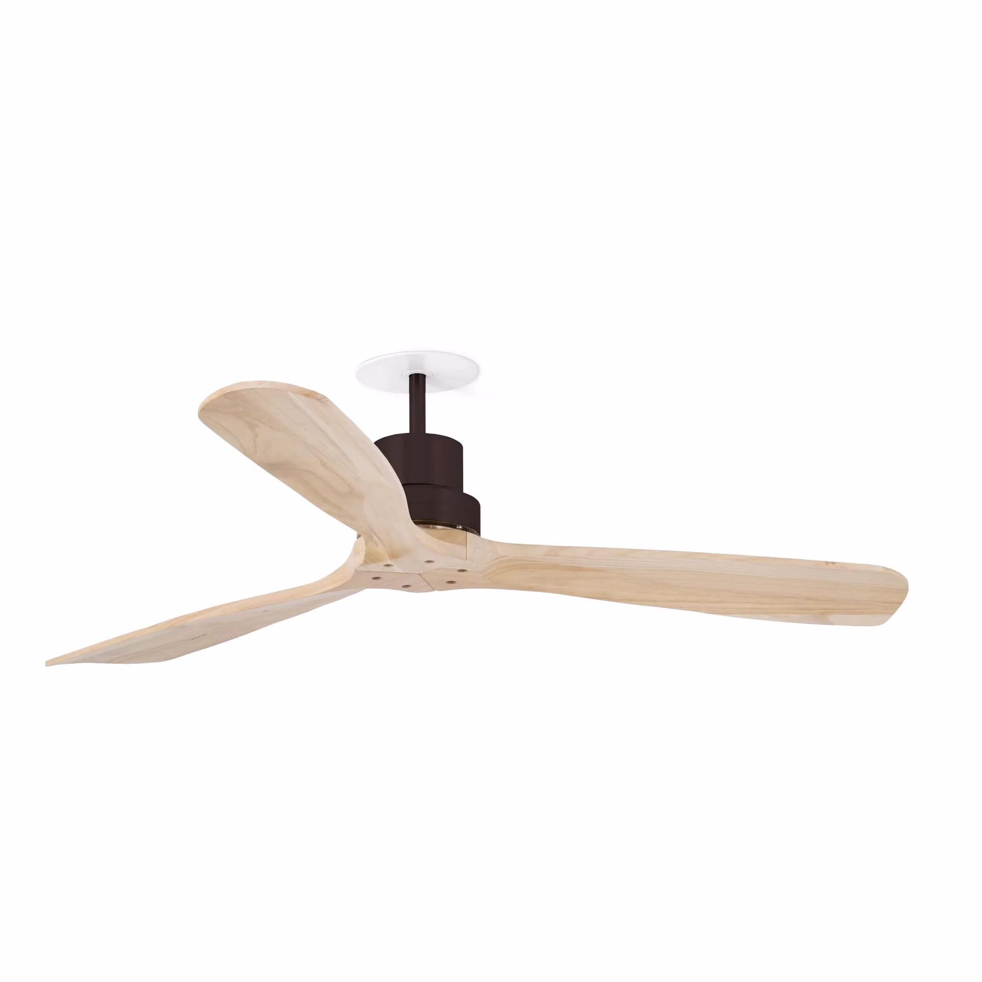 LANTAU RECESSED L Ventilador marrón/pino