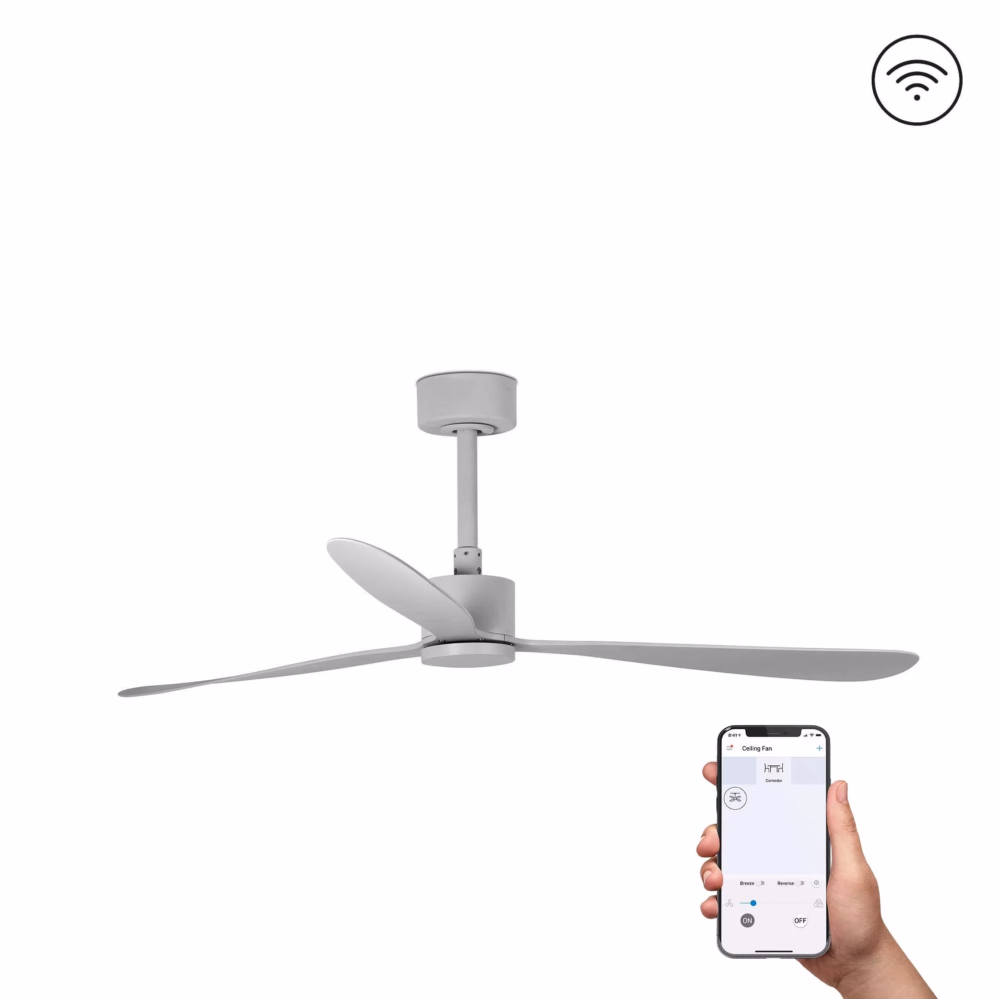 AMELIA L Ventilador gris TUYA
