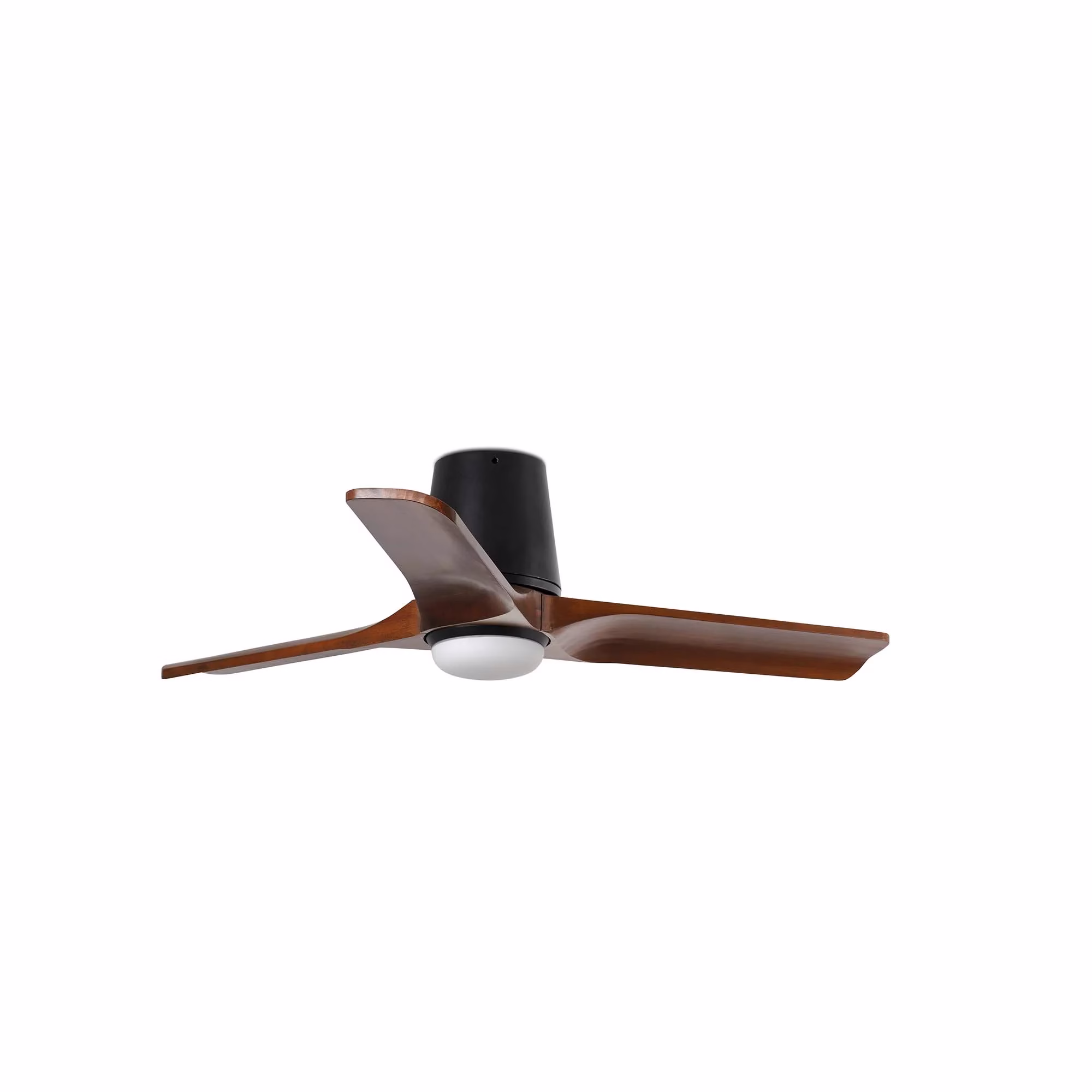 HEYWOOD TUB LED S Ventilador negro/nogal