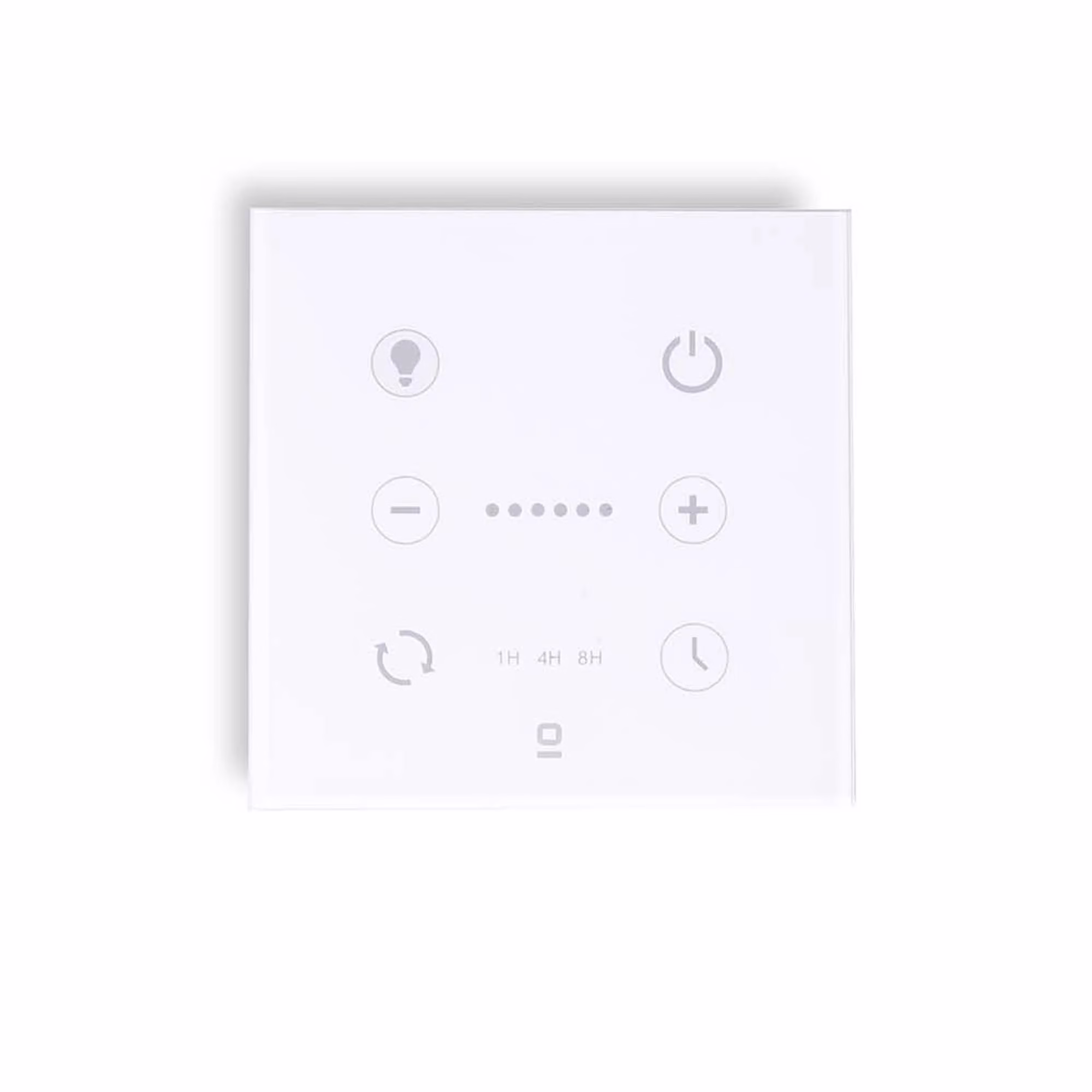 Controlador de pared blanco para ventilador DC con luz regulable