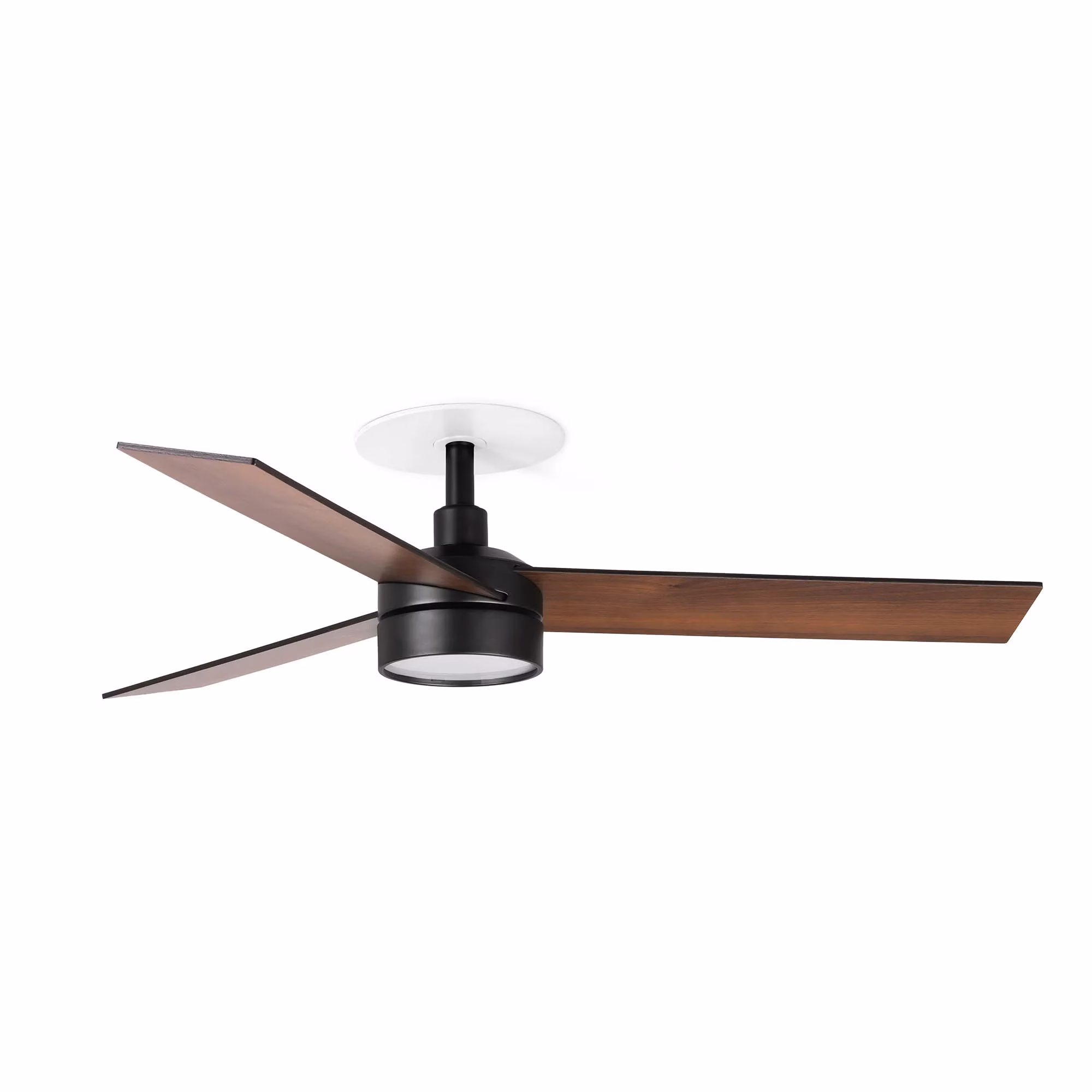RUDDER RECESSED 3 S Ventilador negro/nogal 20W SWT