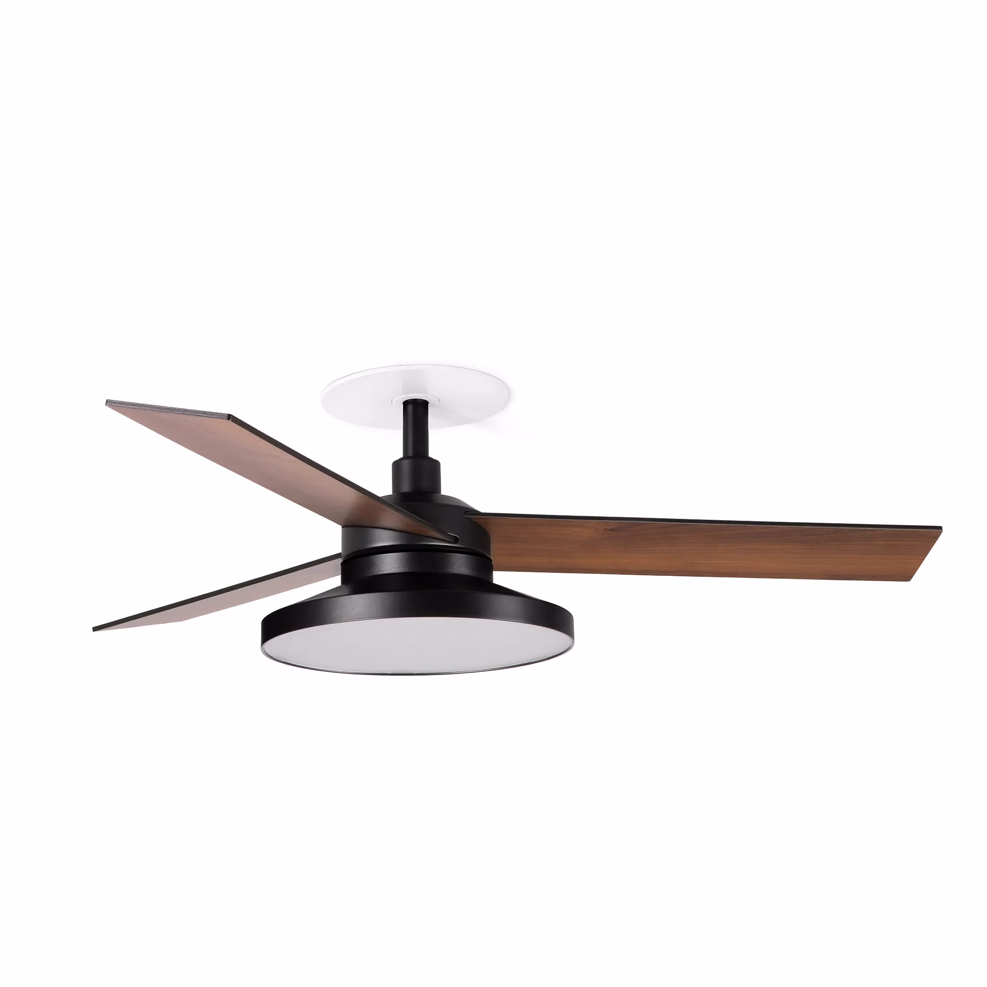 RUDDER RECESSED 3 TAK S Ventilador negro/nogal 4000K