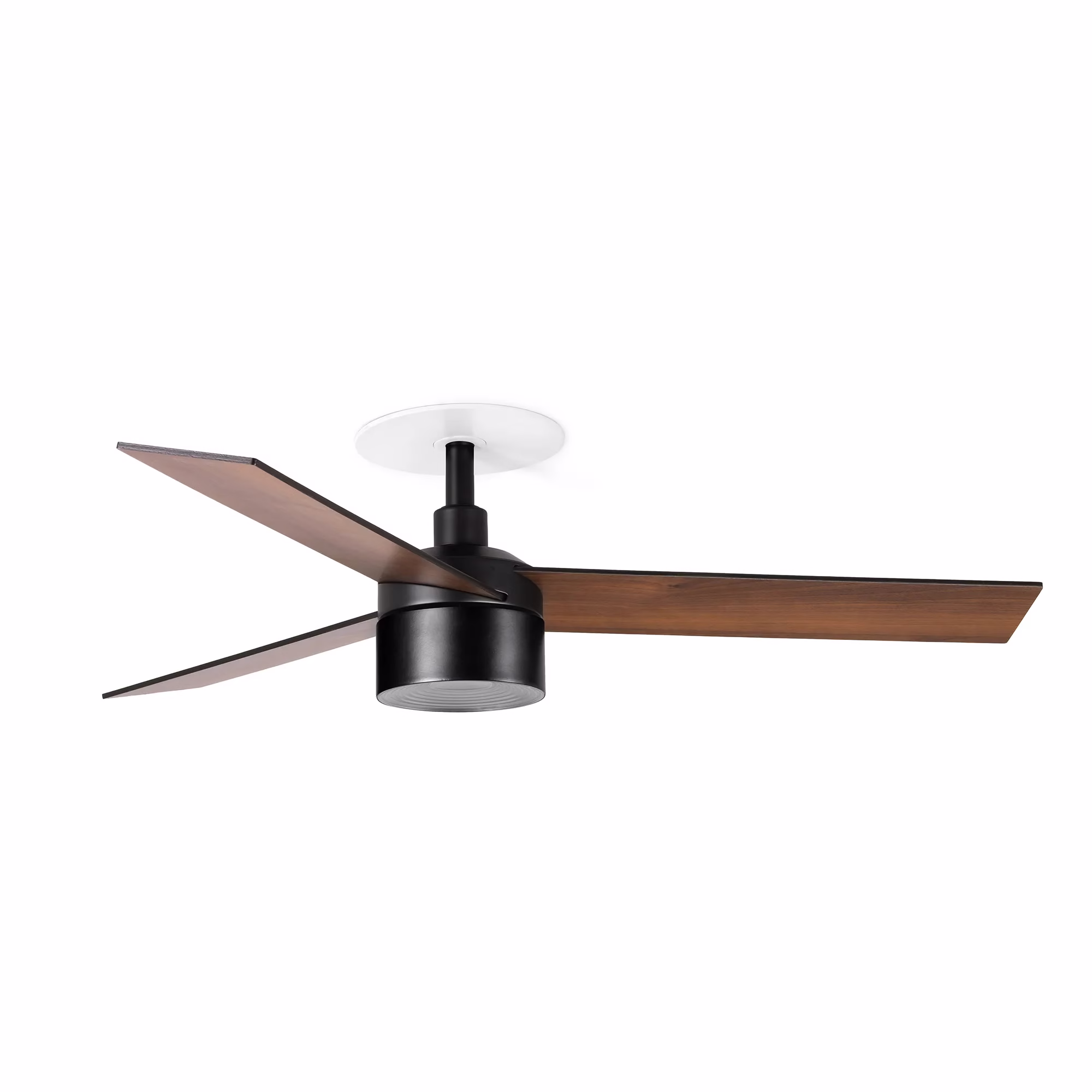 RUDDER RECESSED TEK 3 S Ventilador negro/nogal 2700K