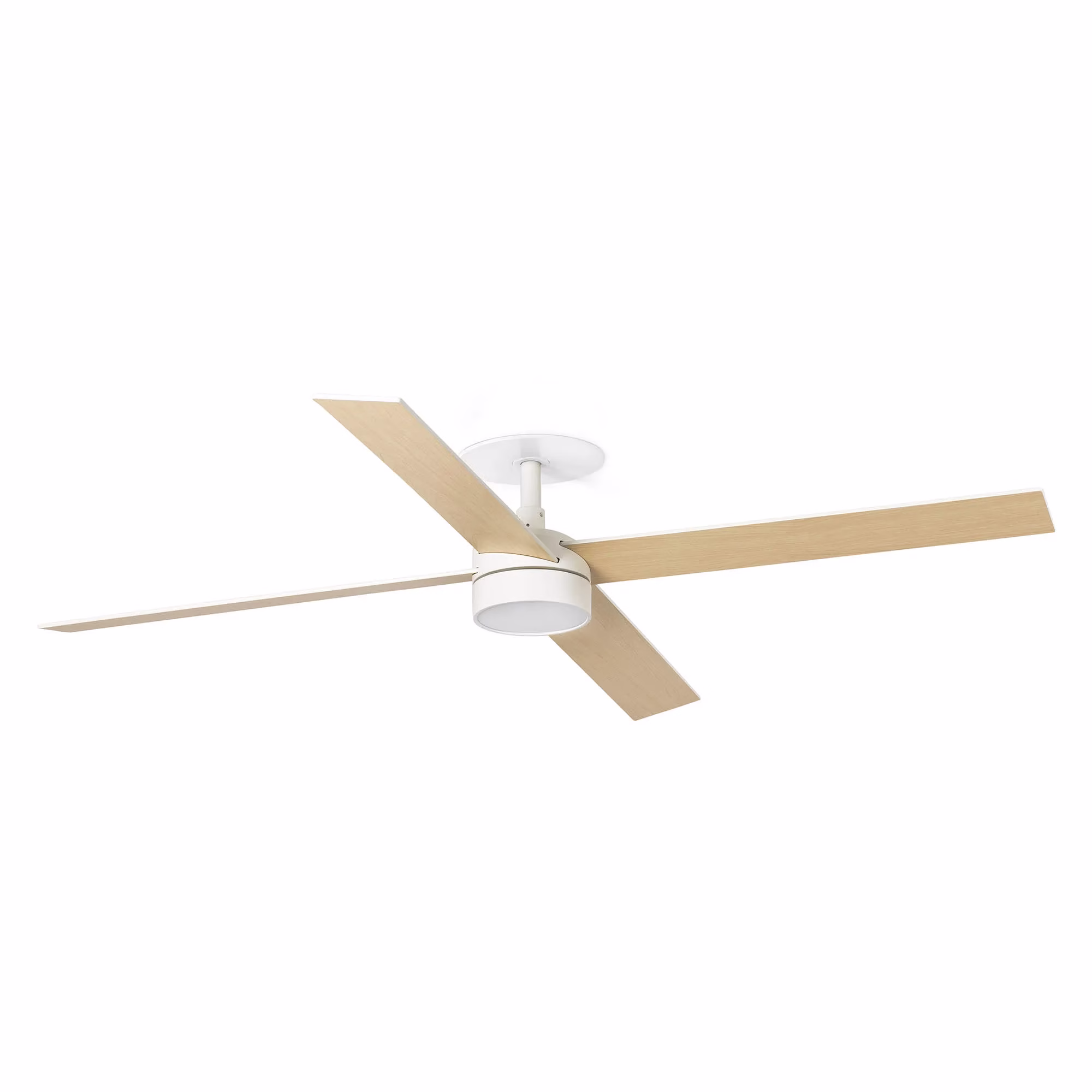 RUDDER RECESSED 4 L Ventilador blanco/fresno 20W SWT