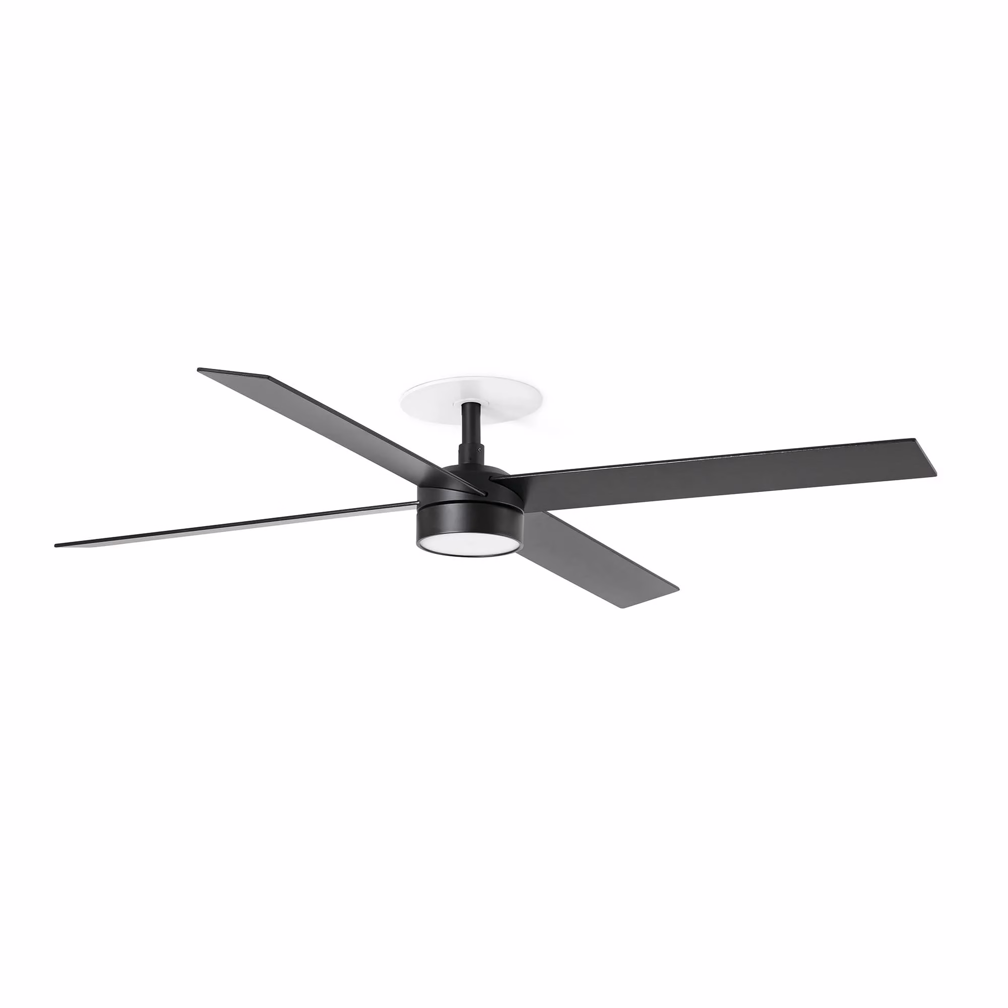 RUDDER RECESSED 4 L Ventilador negro/nogal 20W SWT
