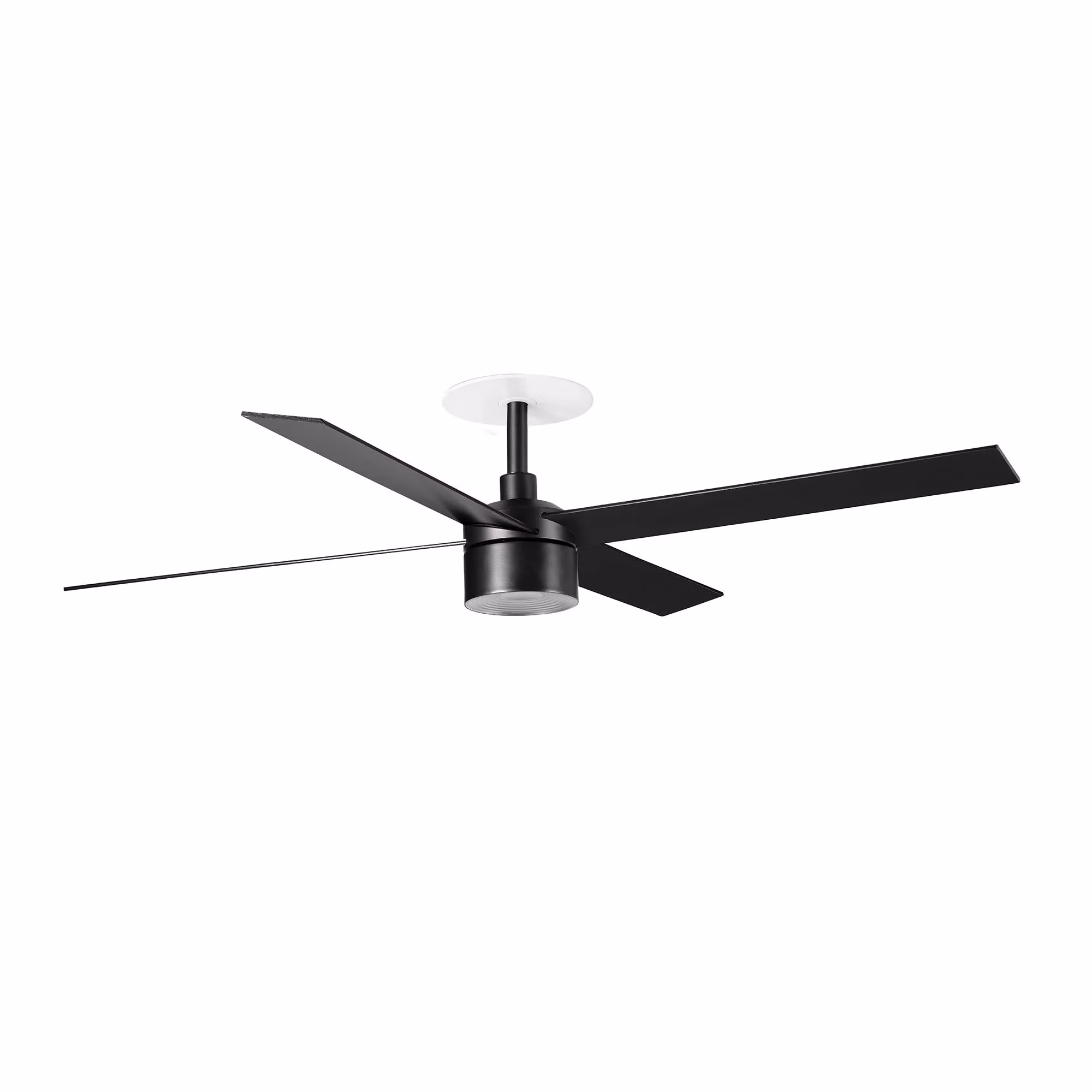 RUDDER RECESSED TEK 4 L Ventilador negro/nogal 2700K