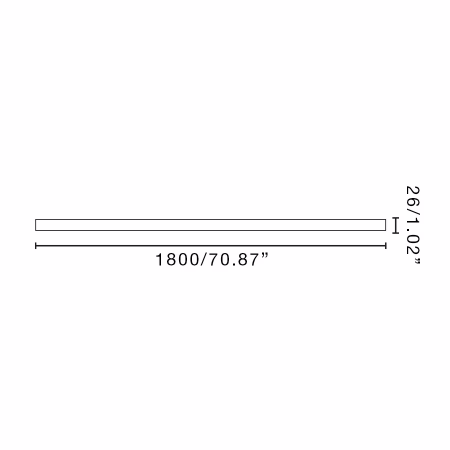 Accesorio tija 1800mm Ø26 blanco para AMELIA medidas
