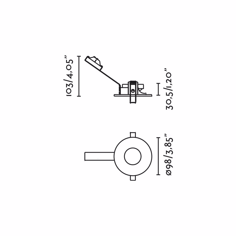 NIVA Pinhole blanco IP65 medidas