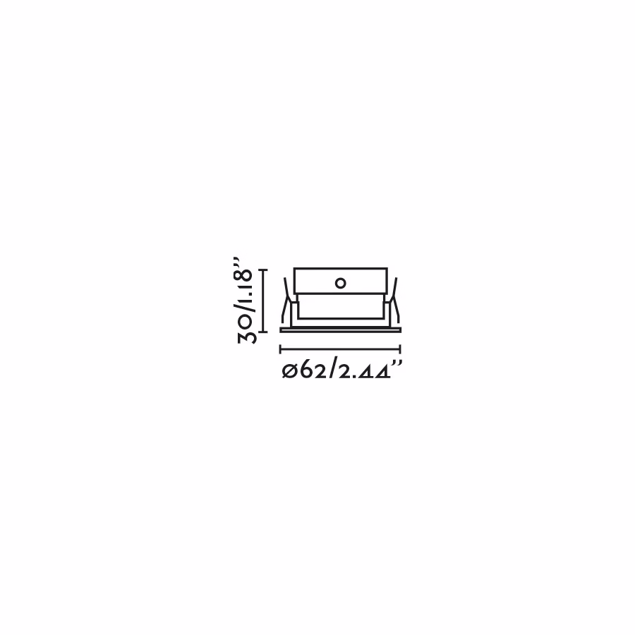 KIVI Empotrable orientable negro 5W 3000K 36° IP44 medidas