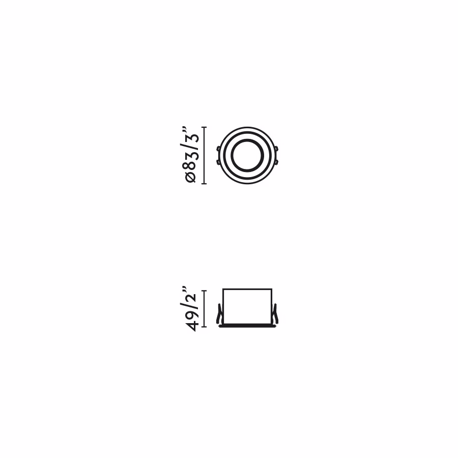 DOP Empotrable blanco 8W 3000K medidas