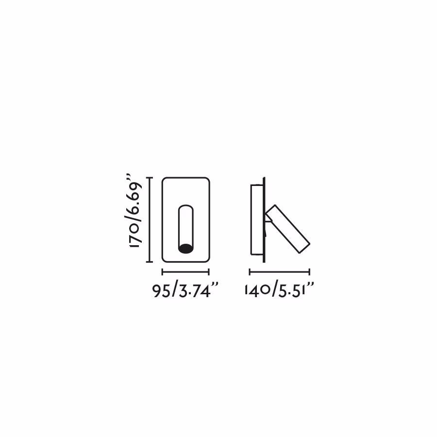 SUAU USB C Aplique lector blanco medidas