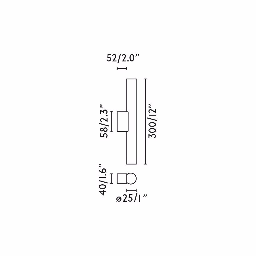 CALMA Aplique linestra madera 5W medidas