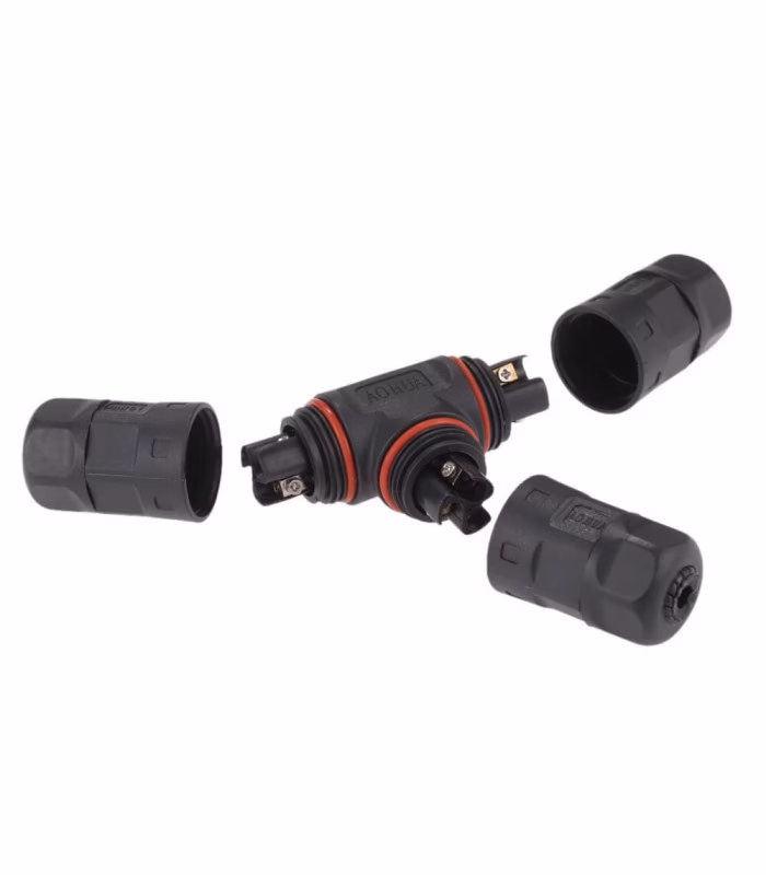 Conector estanco "T" IP68 3 hilos para luminarias de exterior - Imagen 2