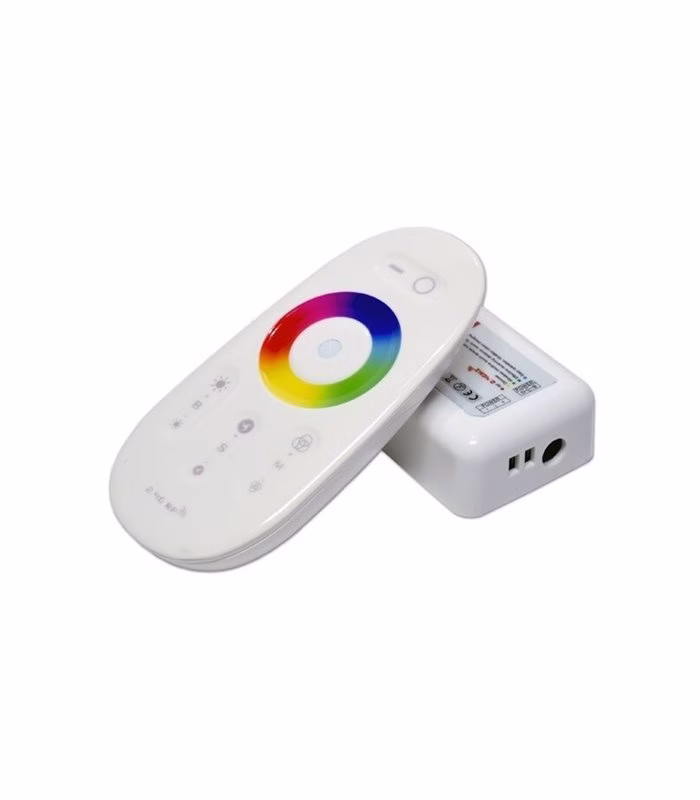 Controlador táctil LED RGB 12/24V, dimable con mando a distancia RF IP20