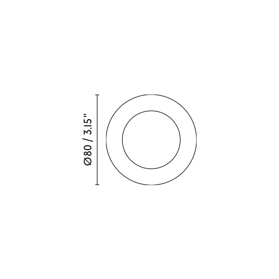 FOST Accesorio aro blanco Ø80 ficha tecnica - FARO Barcelona