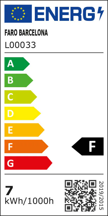 NAIS Lámpara empotrable orientable color negro etiqueta energetica - FARO Barcelona